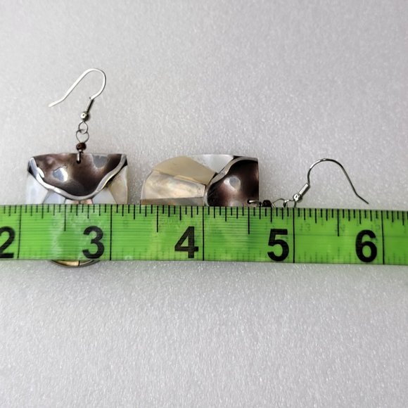 Wood Inspired Earrings - 4 Pairs of Small Light Elegant Boho Earrings - Picture 7 of 15